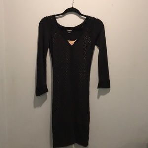 Bebe black bodycon sweater dress